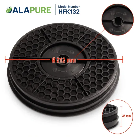 Filtro al carbone Alapure compatibile con Zanussi MCFE50 / EFF57F