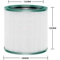 Filtro HEPA Alapure compatibile con Dyson TP03 / TP02 / TP01 / BP01 / 967089-17