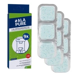 Pastiglie anticalcare Alapure 2 in 1 adatte per Siemens 00312440 / 00312290 / TZ80032A / 00312445 / Serie EQ (9x40 g)