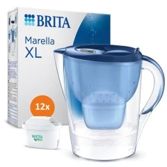 Caraffa filtrante Brita Marella Cool XL da 3,5 L + Confezione da 12 filtri Brita Maxtra+