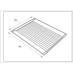 Griglia per forno Alapure, compatibile con Beko 460x360 mm / 240440219 / 240440155