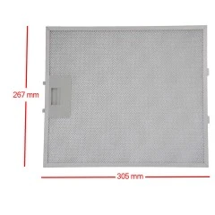 Filtro metallico Alapure compatibile con Pelgrim 496904 305x267 mm