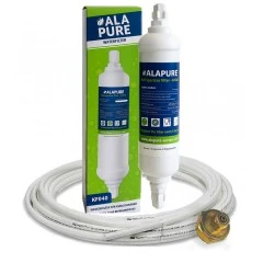 Filtro per l'acqua Alapure compatibile con LG 3219JA3001E (con tubo flessibile e raccordo per rubinetto inclusi) (Set)