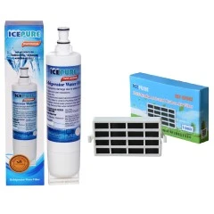 Set di filtri Icepure compatibile con Whirlpool SBS002 / 481281729632 e HYG001