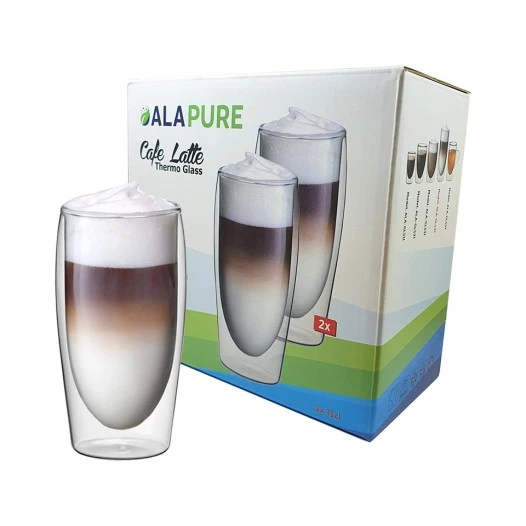 Alapure Cafe Latte Bicchieri termici a doppia parete ALA-GLS41