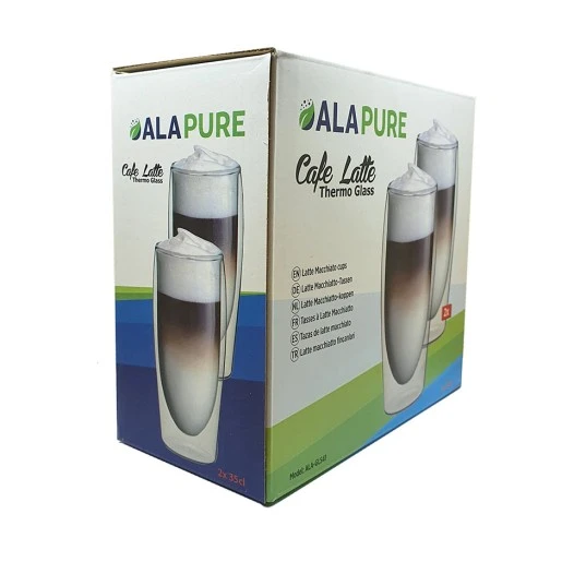 Alapure Cafe Latte Bicchieri termici a doppia parete ALA-GLS41