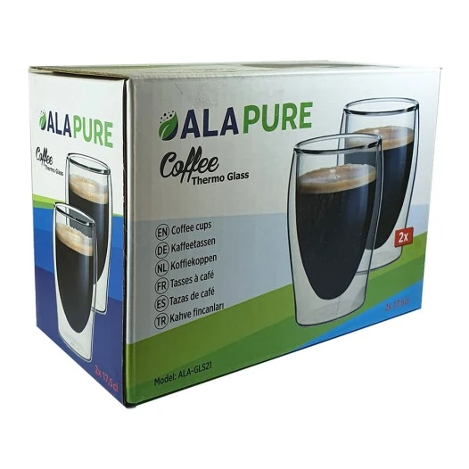 Bicchieri termici a doppia parete per caffè Alapure ALA-GLS21