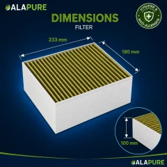 Alapure CleanAir Anti-Vis, compatibile con il filtro al carbone Siemens 11033934