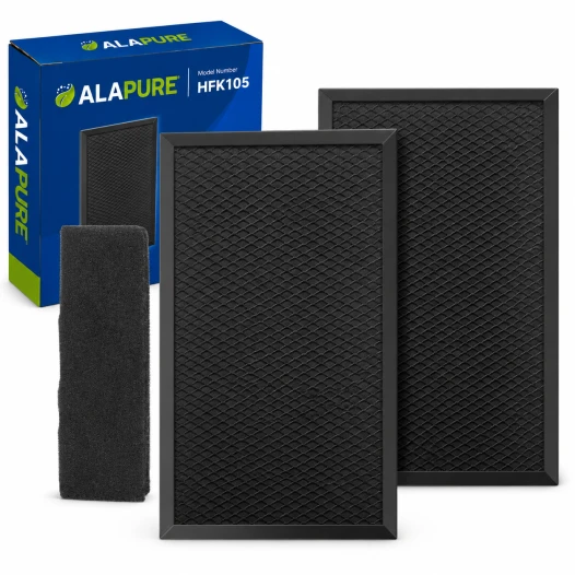 Alapure compatibile con Pelgrim Set di filtri a carbone attivo Longlife IKR3084F / IKR3093 (3 pz.)