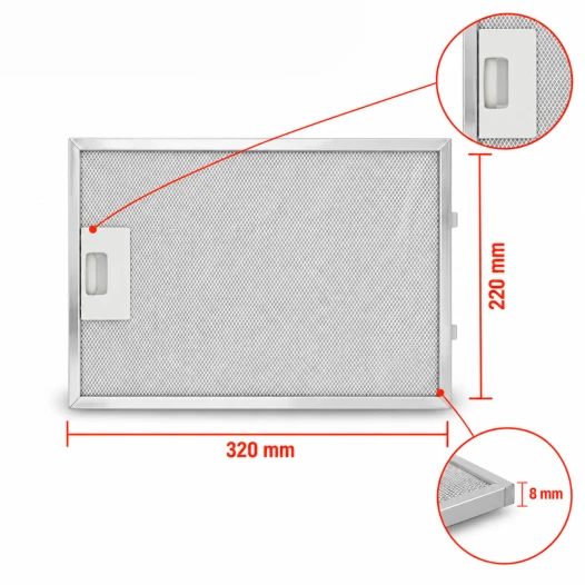 Filtro metallico Bosch 362380 / 00362380 320x220 mm