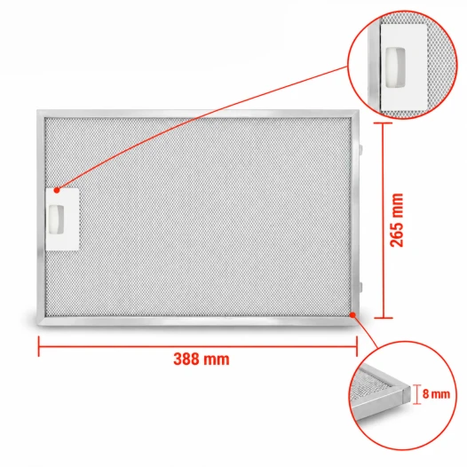Filtro metallico Junker 742967 / 00742967 388x265x8 mm