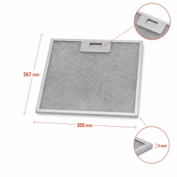 Filtro metallico Zoppas 4055250429 304x267x9 mm