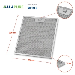 Filtro metallico Alapure compatibile con Faber 1330071330 300x252x9 mm