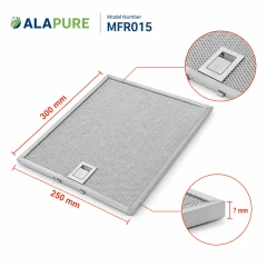 Filtro metallico Alapure compatibile con AEG 4055110128 300x250x7 mm