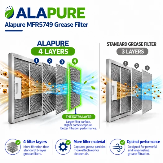 Filtro metallico Alapure compatibile con Neff 12005749 350x280x8 mm