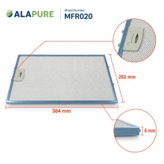Filtro metallico Alapure compatibile con Atag 453284 / 89000754 384x282x6 mm