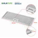 Filtro metallico Alapure compatibile con Elica 452x148x14 mm GF02VC