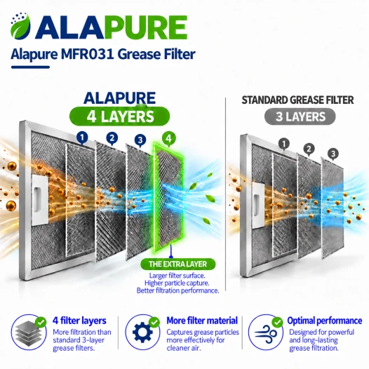 Filtro metallico Alapure compatibile con Elica 452x148x14 mm GF02VC