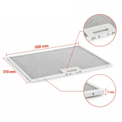 Filtro metallico Constructa 432785 / 00432785 310x500x7 mm