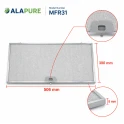 Filtro metallico Alapure compatibile con Smeg 763410749 506x300x8 mm