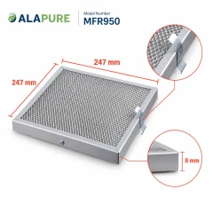 Filtro metallico Alapure compatibile con Novy 563-8010A / 906109 / 247x247 mm