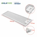 Filtro metallico Alapure compatibile con Neff 352813 / 00352813 445x175 mm