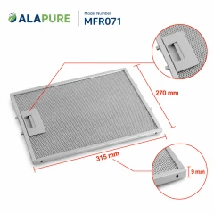 Filtro metallico Novy 508-9008 / 6200020 315x270x9 mm di Alapure MFR071