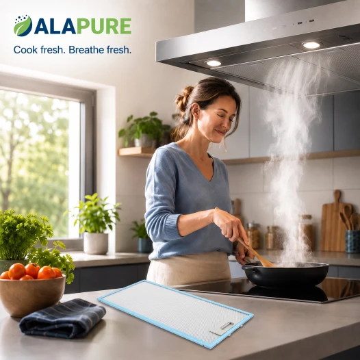 Filtro metallico Alapure compatibile con Electrolux 4055241147 455x185x8 mm