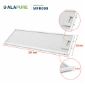 Filtro metallico Alapure adatto per Zanussi 80875677 395x155 mm