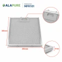 Filtro metallico Alapure compatibile con Amica 1006926 300x250x8 mm