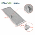 Filtro metallico Alapure compatibile con Novy 563-8020A / 609014 387x153x10 mm