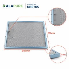 Filtro metallico Alapure compatibile con AEG 50299664008 222x248 mm