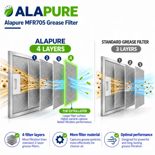 Filtro metallico Alapure compatibile con AEG 50299664008 222x248 mm