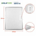 Filtro metallico Alapure compatibile con Turboair GRI0121275A 357x270x9 mm