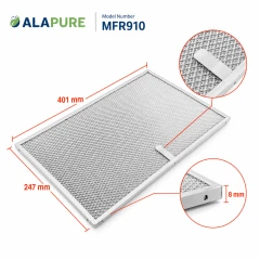 Filtro metallico Alapure compatibile con Novy 563-8040 401x247 mm