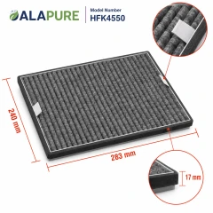 Alapure HFK4550 Compatibile con il filtro al carbone Miele DKF12-P / DUMF12