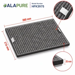 Alapure HFK3975 Compatibile con il filtro al carbone Miele DKF19-P / FWKM-1423 (2 pz.)