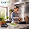 Filtro al carbone Alapure CleanAir Plus compatibile con Bosch Serie 4 / Serie 6 / Serie 8 (4 pezzi)