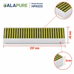 Filtro al carbone Alapure CleanAir Plus compatibile con Siemens 17005507 / LZ21WWB16 (8 pz)