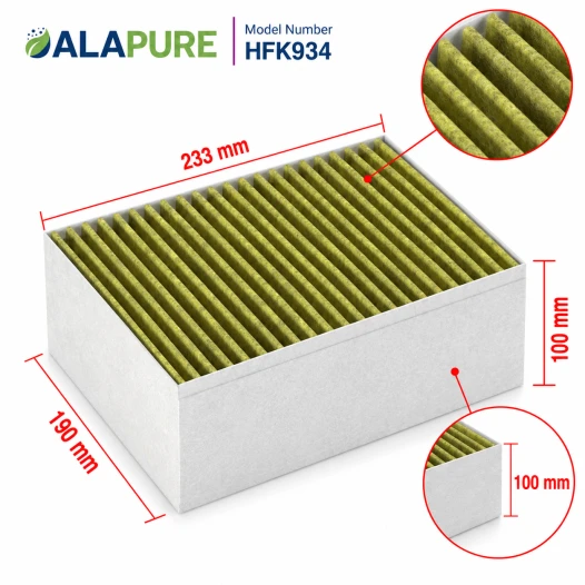 Filtro al carbone Alapure CleanAir Plus compatibile con Bosch 11033934