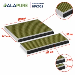 Alapure Cleanair Plus compatibile con Siemens 17008358 / LZ11KKB16 (2 pz.)