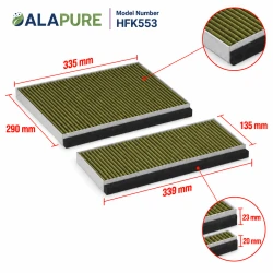 Filtro al carbone Alapure CleanAir Plus compatibile con Siemens LZ11BKB16 / 17008127 (3 pz.)