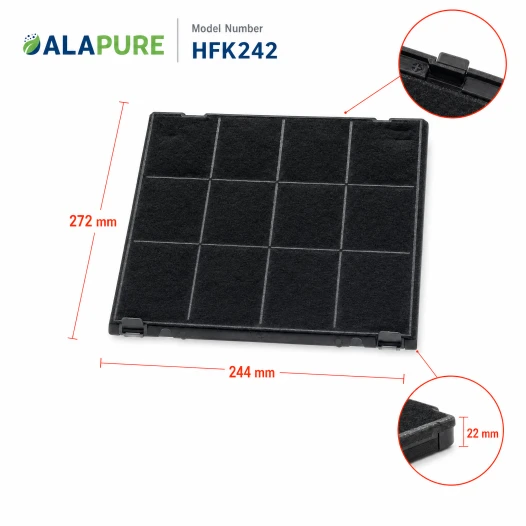 Filtro al carbone Alapure compatibile con Hotpoint-Ariston C00308181 / 484000008777