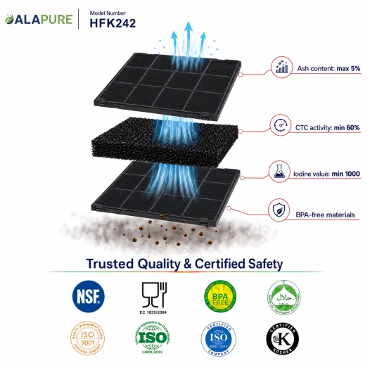 Filtro al carbone Alapure compatibile con Hotpoint-Ariston C00308181 / 484000008777