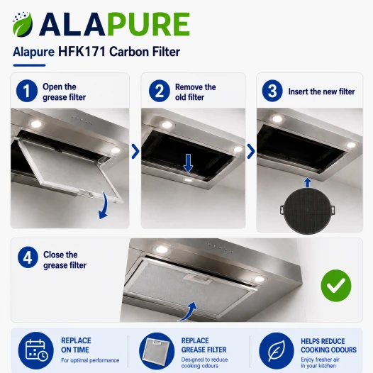 Filtro al carbone Alapure compatibile con Pelgrim REC20 / ACC802 / 18833
