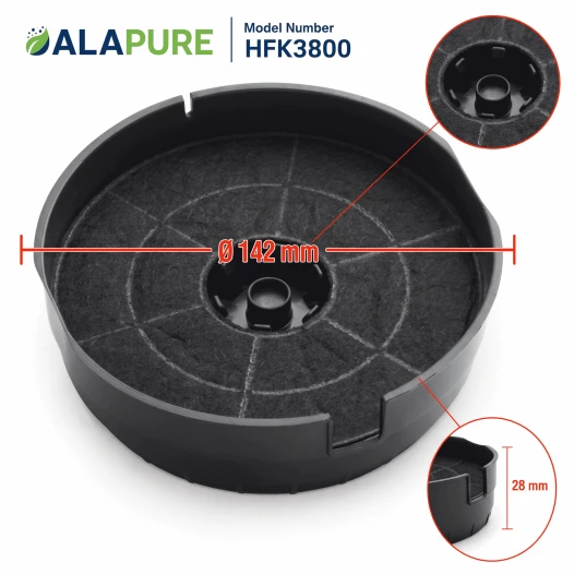 Filtro al carbone Alapure compatibile con Siemens 752620 / 00752620