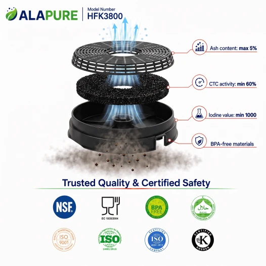 Filtro al carbone Alapure compatibile con Siemens 752620 / 00752620