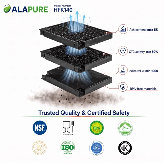 Filtro al carbone Alapure compatibile con il filtro al carbone Smeg KITFC142