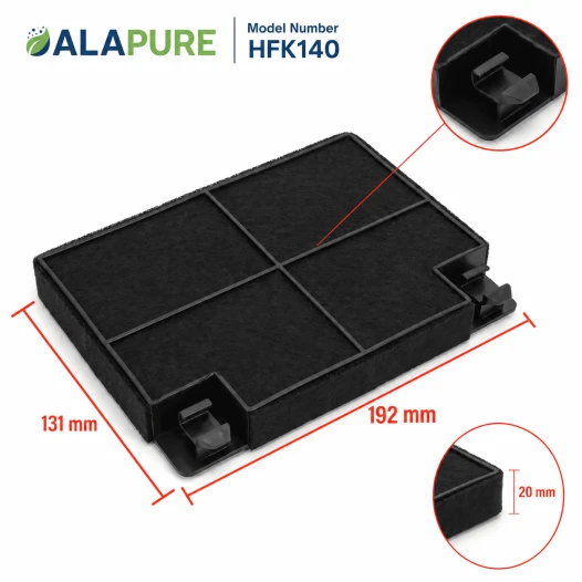 Filtro al carbone Alapure compatibile con il filtro al carbone Smeg KITFC142