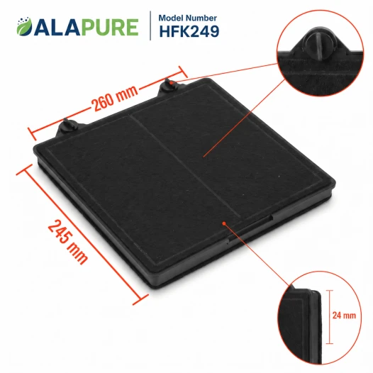 Filtro al carbone Alapure Compatibile con Siemens 00703134 / 703134